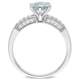 Gemstone Classics&#8482; 10kt. Gold Diamond & Aquamarine Ring
