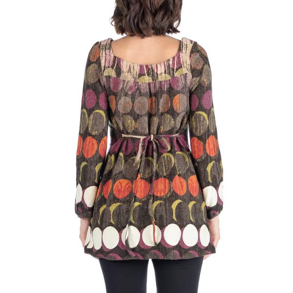 Womens 24/7 Comfort Apparel Square Neckline Long Sleeve Tunic