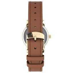Womens Timex® Silver Dial Watch w/ Leather Strap - TW2Y72700JT