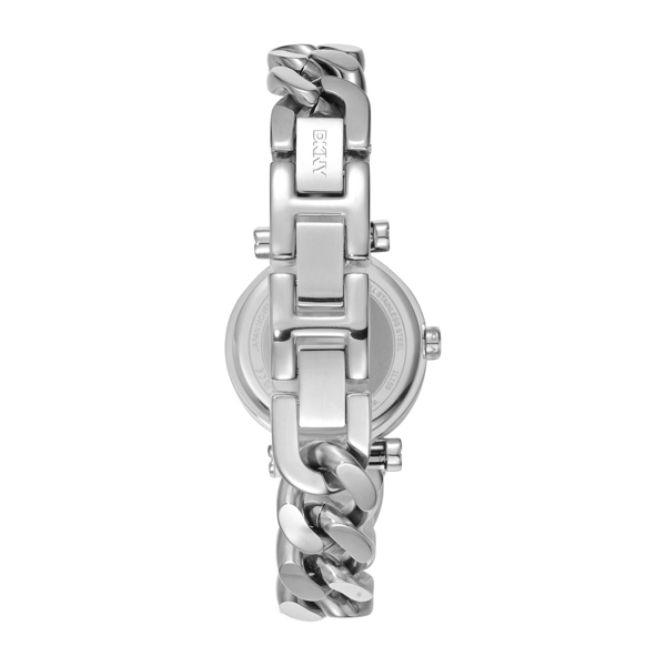 Womens DKNY Open Link Silver Dial Chain Bracelet DK1L159M0045