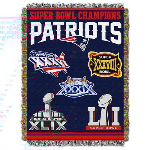 NFL New England Patriots Commemorative Series Tapestry Throw