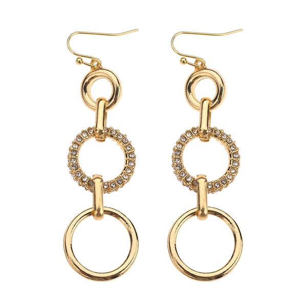 Ashley Cooper(tm) Gold-Tone Small Triple Circle Drop Earrings - image 