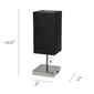 Simple Designs Petite Stick Lamp w/USB Port/Black Shade-Set of 2 - image 6