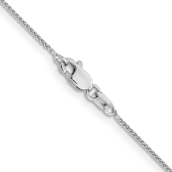 Unisex Gold Classics&#8482; 0.8mm. 14k White Gold Spiga 14in. Necklace