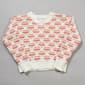Girls &#40;7-16&#41; Pink Rose Mossy Sweater - Cream Stripe - image 1