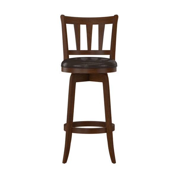 HH2 Home Presque Isle Cherry Wood Bar Height Swivel Stool