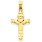 Unisex Gold Classics(tm) 14kt. Gold Claddagh Cross Pendant - image 1