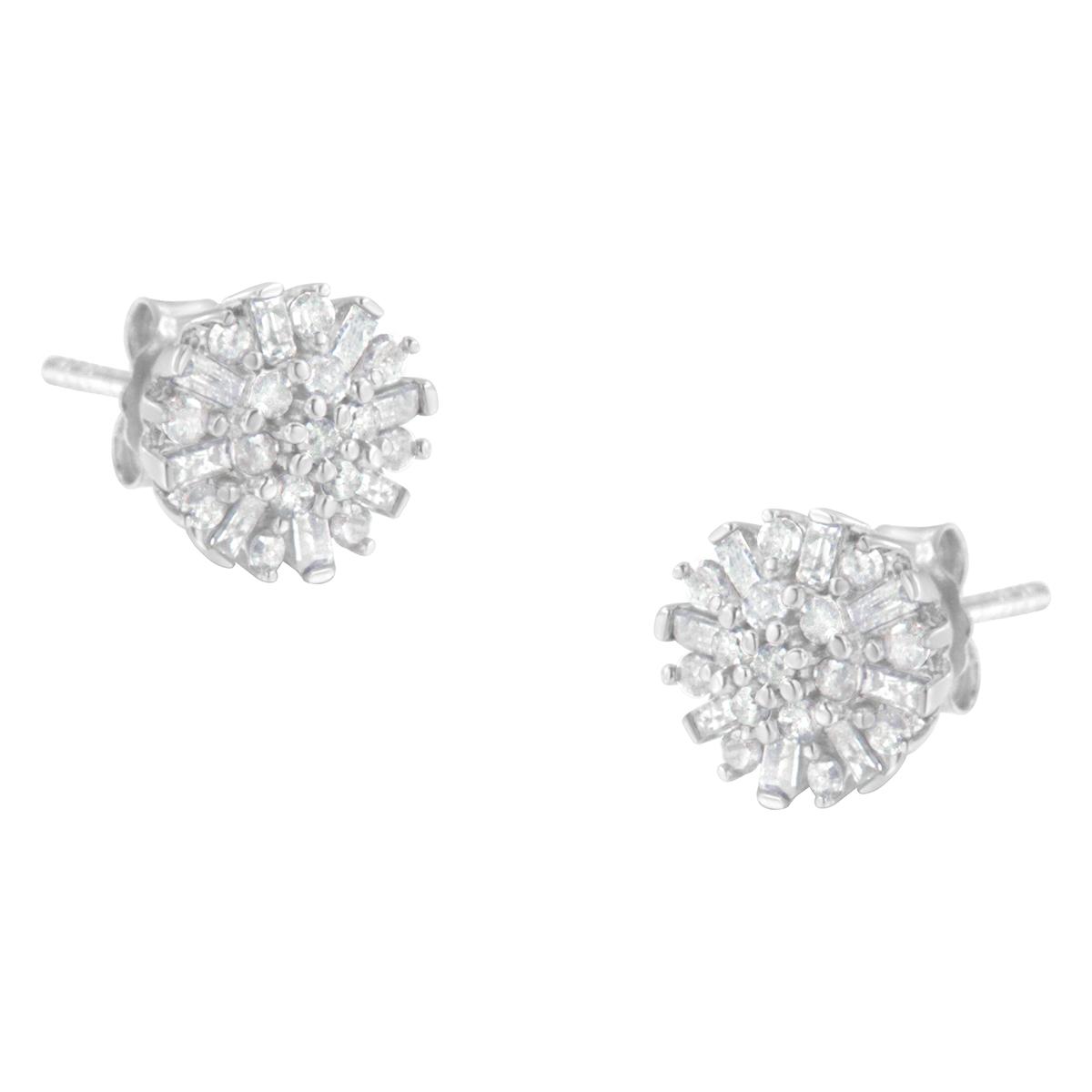Diamond Classics™ 1/2ctw. Diamond Sunburst Stud Earrings