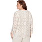 Plus Size Alfred Dunner Natural Wonder Floral Crochet Blouse - image 2