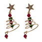 Spiral Christmas Tree Drop Earrings - image 1