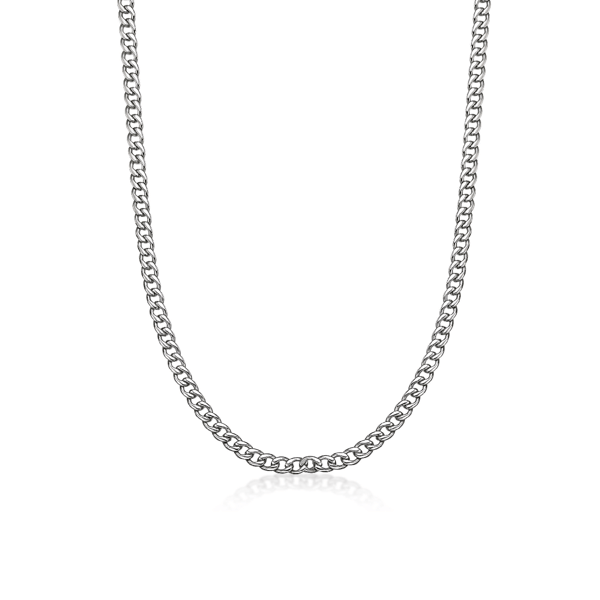 Mens Lynx Stainless Steel 7mm Foxtail Chain Necklace - image 