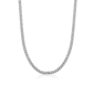 Mens Lynx Stainless Steel 7mm Foxtail Chain Necklace - image 1