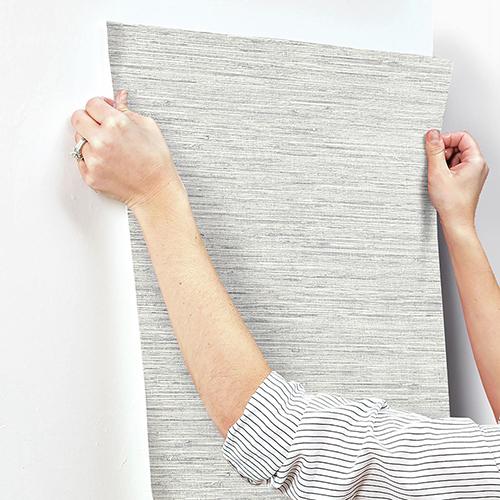 RoomMates® Grasscloth Blue Peel &amp; Stick Wallpaper