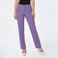 Womens Kasper Fly Front Straight Leg Slim Dress Pants - image 2