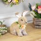 Northlight Seasonal Plush Rabbit w/ Flower Wreath Easter Figurine - image 2