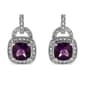Haus of Brilliance Amethyst and Diamond Halo Earrings - image 1