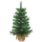 Puleo International 24in. Life-Like Christmas Tree w/ Burlap Base - image 1
