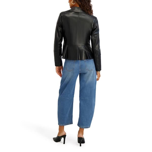 Womens Kensie Faux Leather Motorcycle Jacket