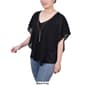Womens NY Collection Jacquard Chiffon Lined Poncho - image 3