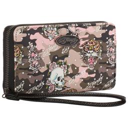 Womens Ed Hardy Ella Camo Zip-Around Wallet