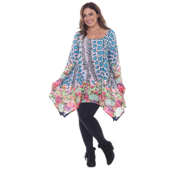 Plus Size White Mark&#174; Marlene Printed Tunic