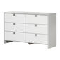 South Shore 6 Drawer Double Dresser-Soft Grey/White - image 1