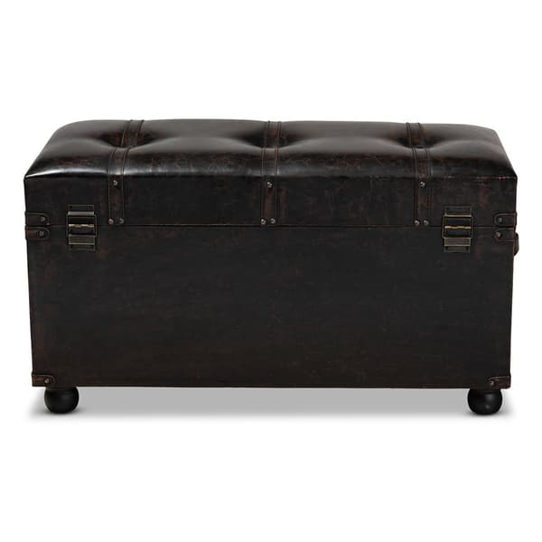 Baxton Studio Callum 2 Drawer Storage Trunk Ottoman
