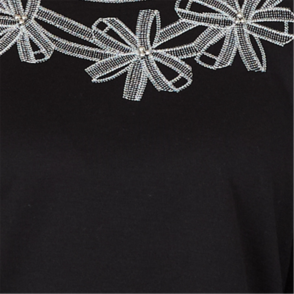 Womens Alfred Dunner Weekend Warrior 3/4 Sleeve Ribbon Blouse