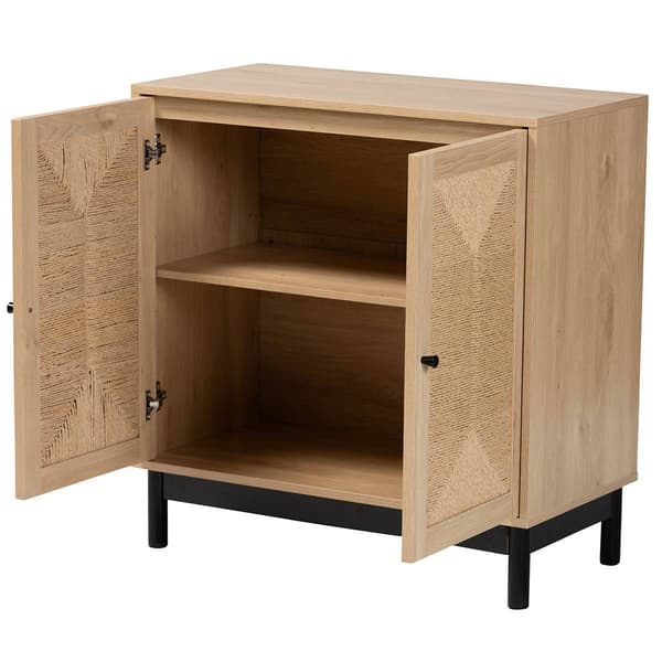 Baxton Studio Cherelle Light Brown 2-Door Storage Cabinet
