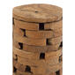 9th & Pike&#174; Brown Teak Natural Footstool - image 3
