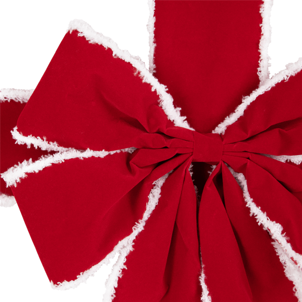 Northlight 14ft. Red & White Velvet Christmas Door Bow