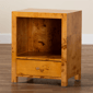 bali & pari Camira Modern Real Burl Wood 1-Drawer Nightstand - image 8