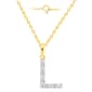 Nova Star(R) Gold Plated Lab Grown Diamond Initial L Pendant - image 1