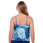 Womens American Beach Blooming Peony V-Neck Hankini Swim Top - image 3