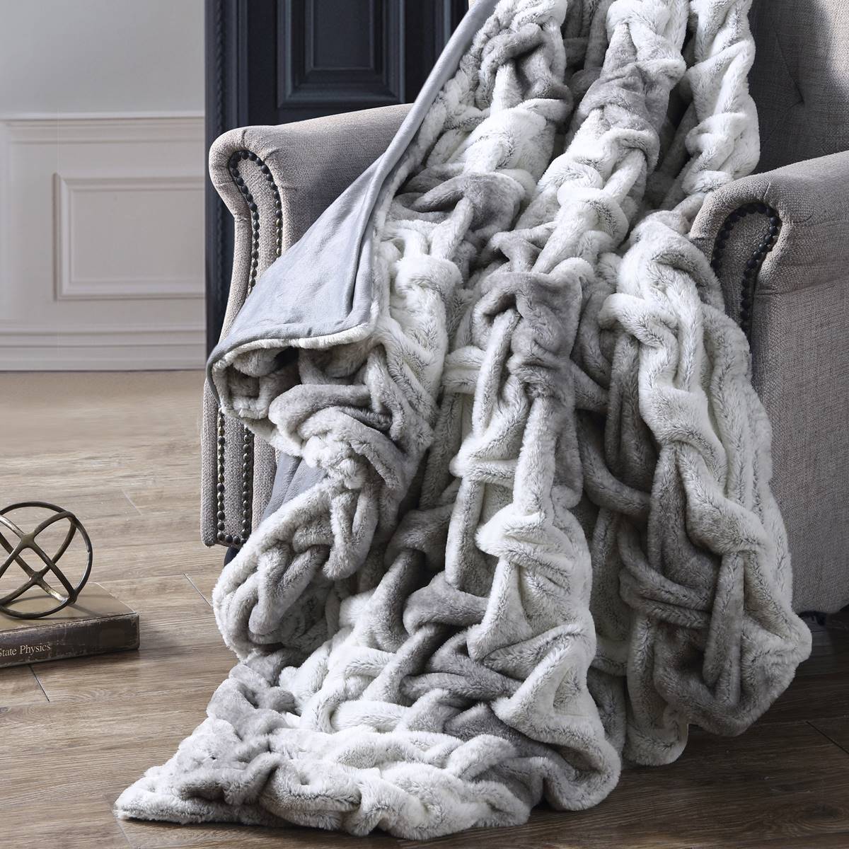 Shavel Home Products Chelsea Patchwork 90-in x 90-in Blanket in the Blankets  & Throws department at