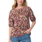 Plus Size Gloria Vanderbilt Tyler Elbow Sleeve Floral Blouse - image 1