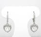 Cubic Zirconia Heart Lever Back Earrings - image 1