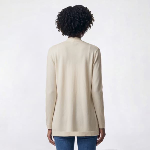 Womens Anne Klein Long Sleeve Chatham Solid Cardigan