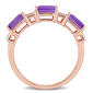Gemstone Classics&#8482; 10kt. Pink Gold & White Topaz Stackable Ring - image 4
