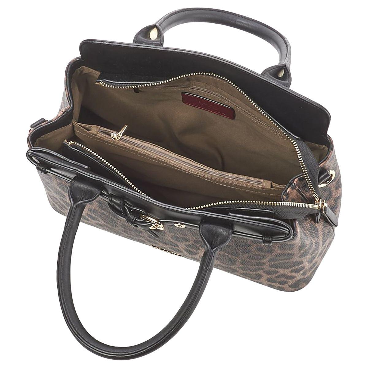 Matthew & Julian Leopard Belted Suede Satchel