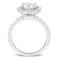 Sterling Silver 2 4/5ctw. White Moissanite Halo Ring - image 2