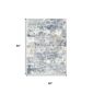 HomeRoots Modern Blue & Ivory Abstract Washable Area Rug - image 2