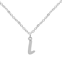 Marsala 18in. Sterling Silver Letter L Initial Pendant Necklace