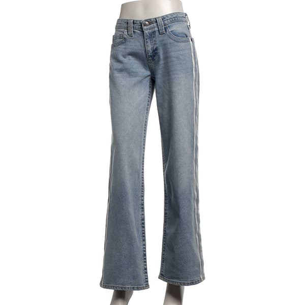 Juniors Celebrity Pink Y2K V Waist Side Stripe Wide Leg Jeans
