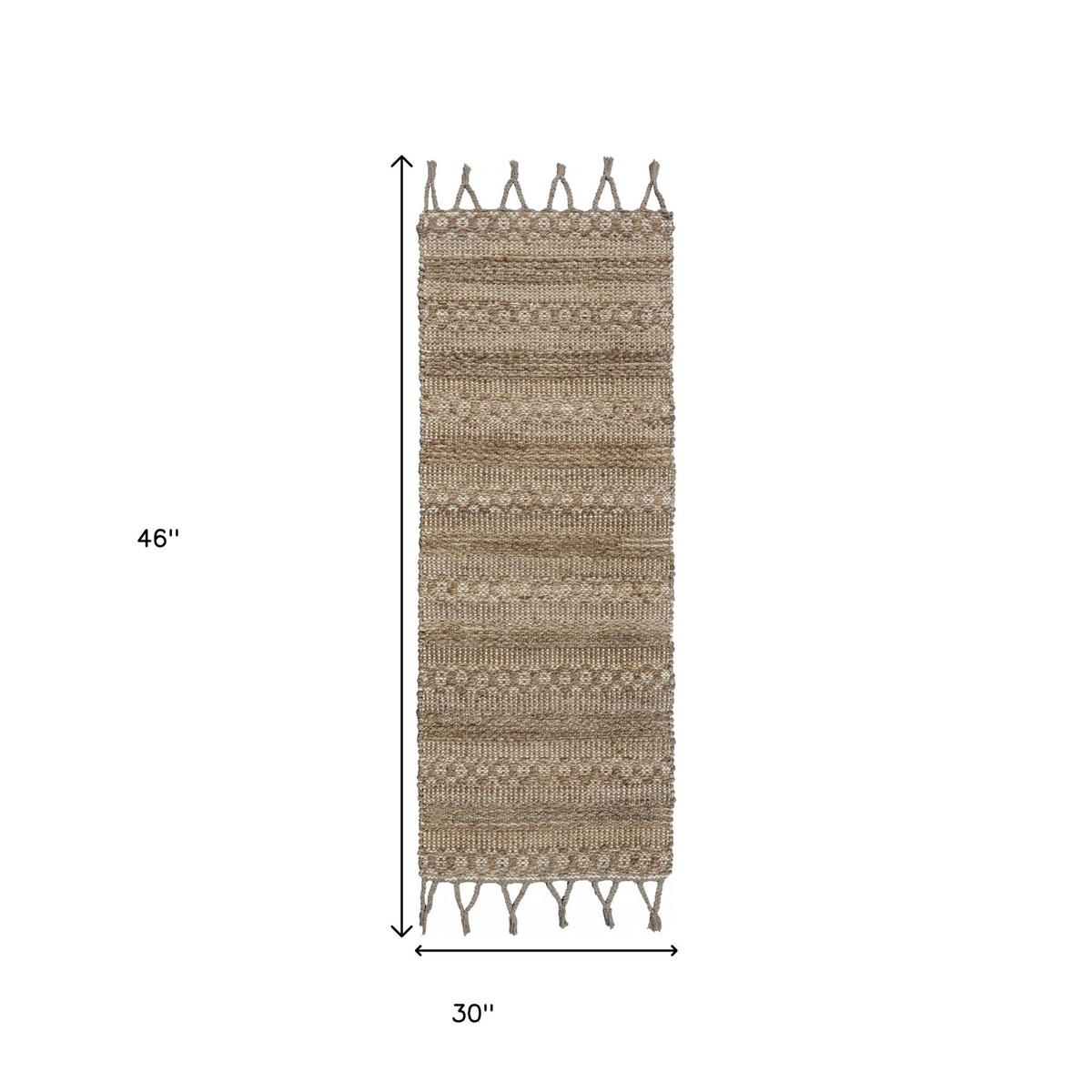HomeRoots Natural Jute Hand Woven Area Rug