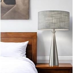 HomeRoots 22in. Silver Metal Base Table Lamp