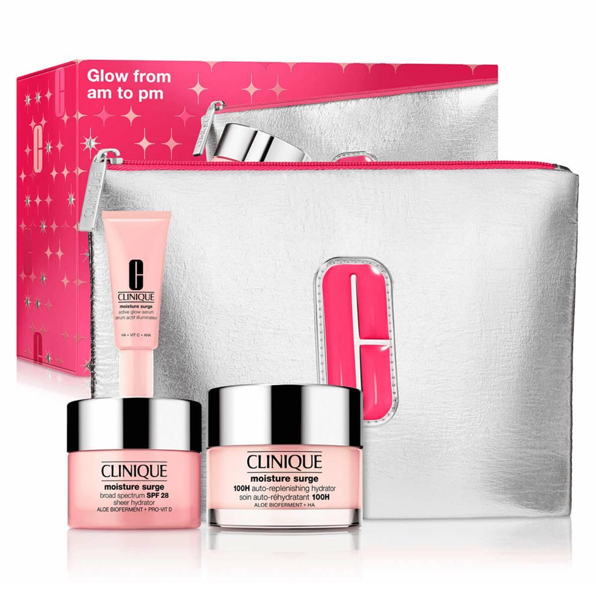 Open Video Modal for Clinique Glow from AM to PM Moisture Surge Skincare Gift Set