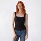 Juniors Madden Girl Square Neck Side Ruch Split Hem Tank Top - image 3