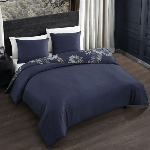 Bebejan® Forget Me Not Cotton 3pc. Reversible Duvet Cover Set