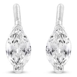 Haus of Brilliance White Gold 1/2ctw. Lab Grown Diamond Earrings